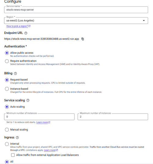 google-cloud-run-configure